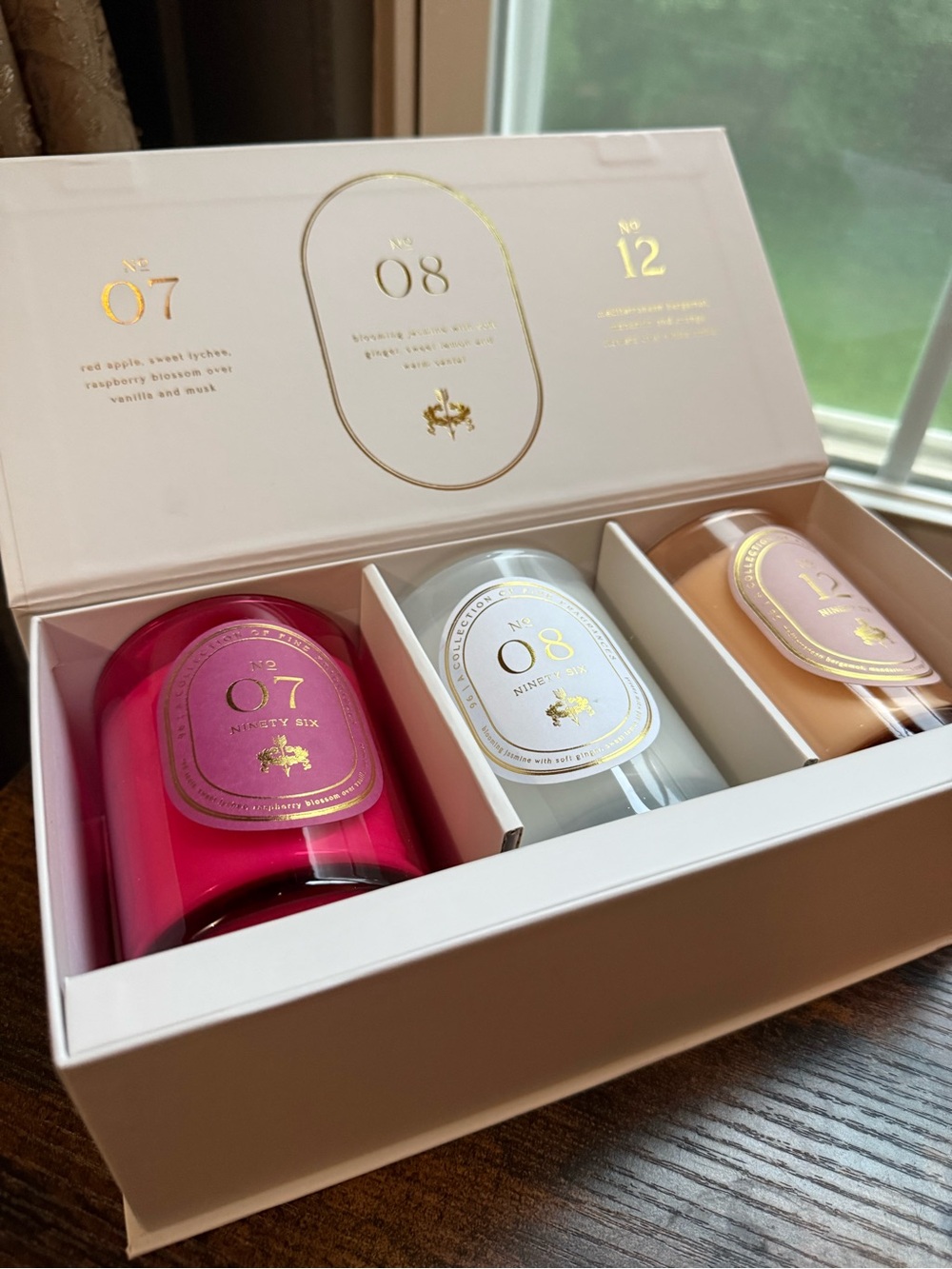 Ninety Six No. 07 08 & 12 Scented Candle Gift Set NIB 3-Piece